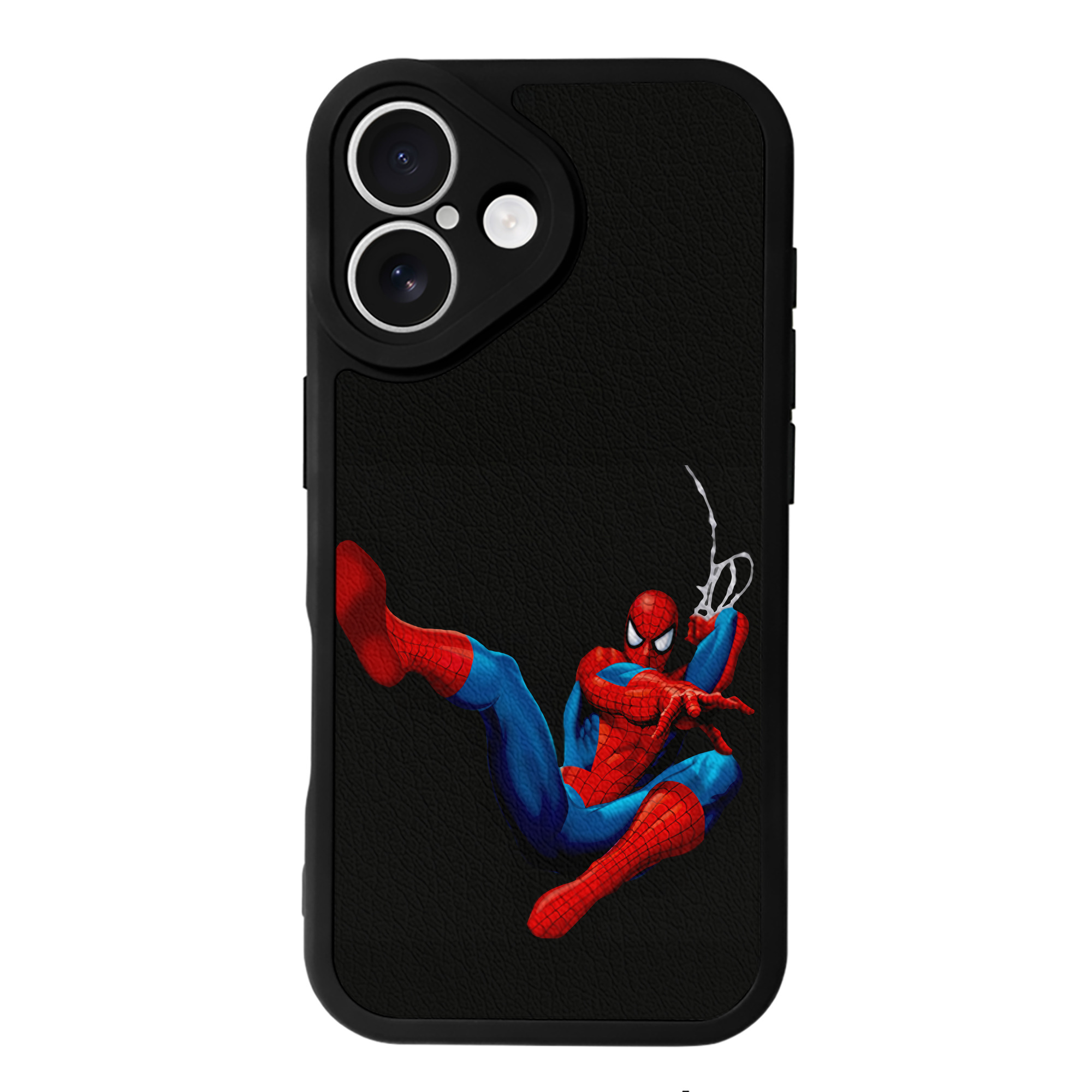 Spider Man スパイダーマン 【iPhone 16シリーズ対応】シリコンスマホケース（レザー調） 材質：シリコン